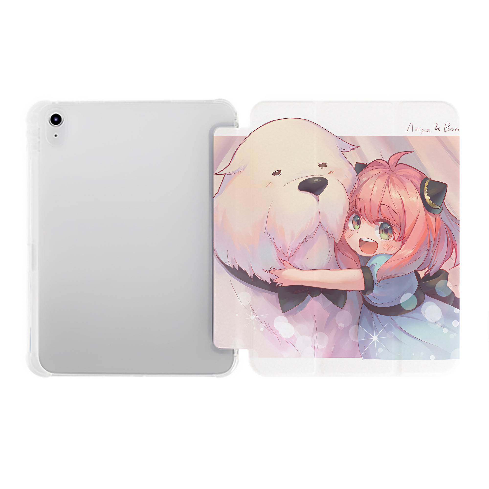 （画像用） SPY×FAMILY间谍家家酒 IPad ケース ペン収納付き 三つ折りスタンド PUレザー×シリコン 対応機種9.5/10.5/10.9インチ